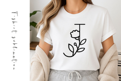 Alphabet, Letters, Monogram, Black flowers Product Image 1