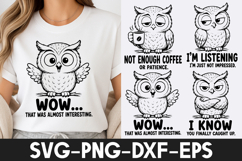 Funny Owl Quotes SVG | Cute Owl T-Shirt Design SVG Product Image 1