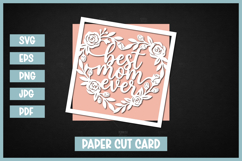 Best Mom Paper Cut Heart SVG I Cricut I Silhouette Product Image 1