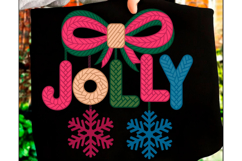 Faux Yarn Christmas Png Holly Jolly Png Product Image 1