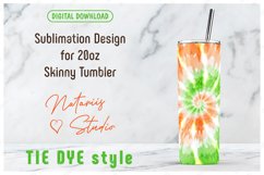 Tie Dye pattern for 20oz SKINNY TUMBLER. Product Image 1