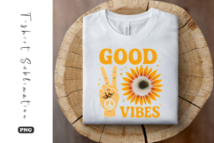 Good Vibes Retro Sunflower T-Shirt Sublimation Product Image 1