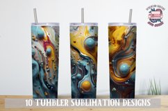 3D Tumbler wrap bundle Liquid 3D Gold Abstract Galaxy Product Image 5