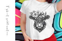 Highland Cow SVG Design for T-Shirts and Mugs Product Image 1
