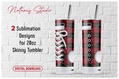 Monogram Sneaker patterns for 20oz SKINNY TUMBLER. Product Image 1