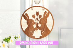 12 Easter Round Signs Bundle I Easter Door hanger decor Product Image 13