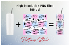 Happy Hour Cocktails Pattern - 20 oz TUMBLER Sublimation. Product Image 2