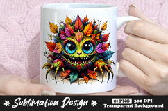 Colorful Autumn Monster Clipart Sublimation PNG Product Image 1