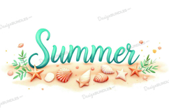 Summer vibes typography background png Product Image 1