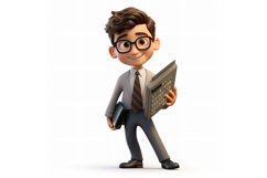 3D Character Child Boy Accountant with relevant environment Product Image 1
