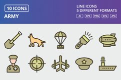 Vector Army Icon Set Product Image 1