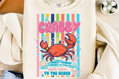Return to the Beach Funny Crab PNG Product Image 1