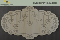 Family Names Keepsake Sign / Personalise Family Members 274 Product Image 9
