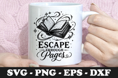 Escape Through Pages Magical Book Reader SVG Design Product Image 1