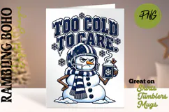 Too Cold To Care Grumpy Football Snowman Product Image 2