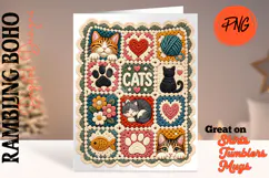 Knitted Cat Lover Grandma Hobby Quilt Product Image 2