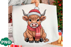 Retro Yarn Crochet Highland Cow Png Product Image 2