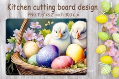 Spring Flowers cutting board sublimation | Floral kitchen Product Image 1