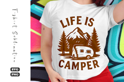 Life Is a Camper SVG | Camping T-Shirt Design Product Image 1
