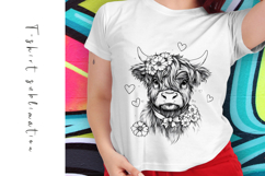 Highland Cow SVG Design for T-Shirts and Mugs Product Image 1