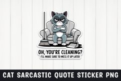 Sarcastic cat quote sticker design png Product Image 1