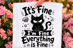 It's Fine I'm Fine Everything Tshirt Png Product Image 1