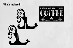 Flourish Easel Art Stand and Coffee Sign SVG laser cut files Product Image 8
