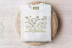 Floral "I AM" Affirmation Quotes T-Shirt Design 09 Product Image 4