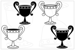 Illustrations of classic trophy cups Product Image 9