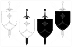 Medieval Shield with Sword Product Image 9