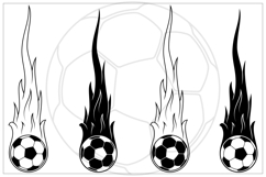 Vector design of a burning soccer ball symbol Product Image 9