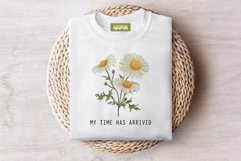 Manifest Quotes with Birth Month Flower Tee 09 Product Image 3