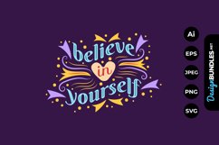 Believe in Yourself Hand Drawn Lettering Product Image 1