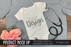 Doctor/Nurse baby bodysuit MOCKUP | PSD & JPEG Product Image 1