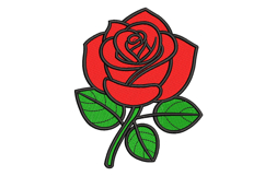 Mini Rose Flower - Elegant Small Floral Embroidery Design Product Image 1