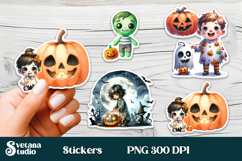 Halloween stickers PNG | Printable Halloween sticker bundle Product Image 8