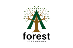 Letter A with Tree Logo Product Image 1