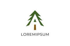 Pine Tree Logo with Letter a Product Image 1