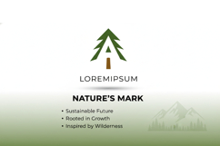 Pine Tree Logo with Letter a Product Image 2