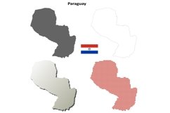 Paraguay outline map set Product Image 1