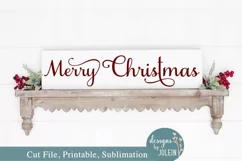 Simple Merry Christmas SVG, Sublimation, Printable, Cricut Product Image 2