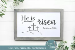 He is risen SVG, png, eps, sublimation, printable, JPEG Product Image 1