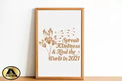 KIND SVG Positive Quote SVG PNG EPS DXF Inspirational SVG Product Image 8