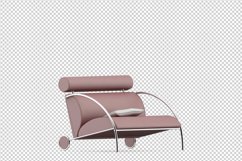 Isometric Arm Chair 3D isolated render Product Image 1