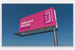 Billboard Sign Mockup Side View Product Image 1