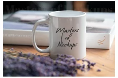 Cosy Mug Mockup with Lavender Photo 11 oz white mug template Product Image 2