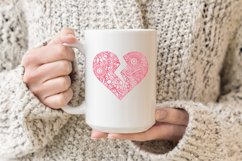 Broken Heart Mandala SVG Cut File Product Image 2