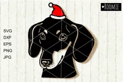Christmas Dachshund in Santa hat svg file, Dachshund svg Product Image 1