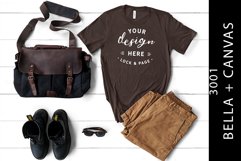 Mens Brown Bella Canvas 3001 Mockup T-Shirt Product Image 1