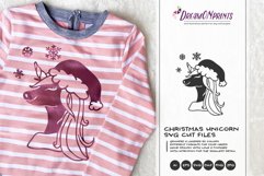 Christmas Unicorn SVG Cut File | Christmas SVG Product Image 1